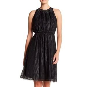 T Tahari Metallic Black Dress Size 6